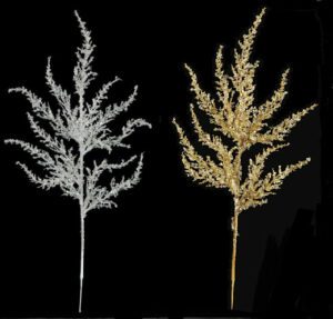 Glittering Gold Pine spray 19.5"