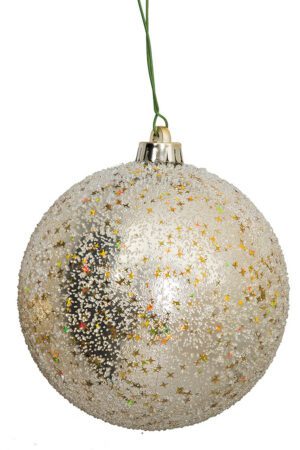 Champagne Beaded Ball 6" (Qty 12)