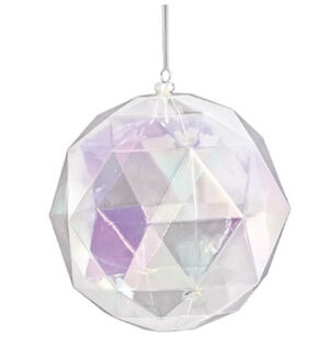 Iridescent Faceted Clear Ball 6" (Qty 6)