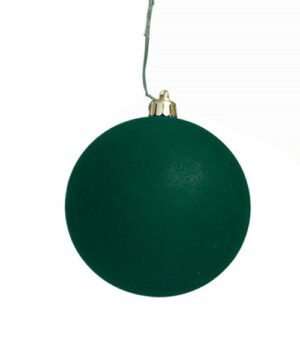 Dark Green Flocked Ball 4" (Qty 12)