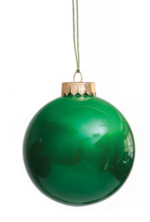Dark Green Glass Finish Ball 6" (Qty 6)